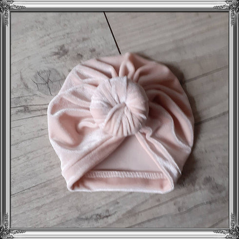 Turban bonnet buns warm and soft stretch velvet 10 colors